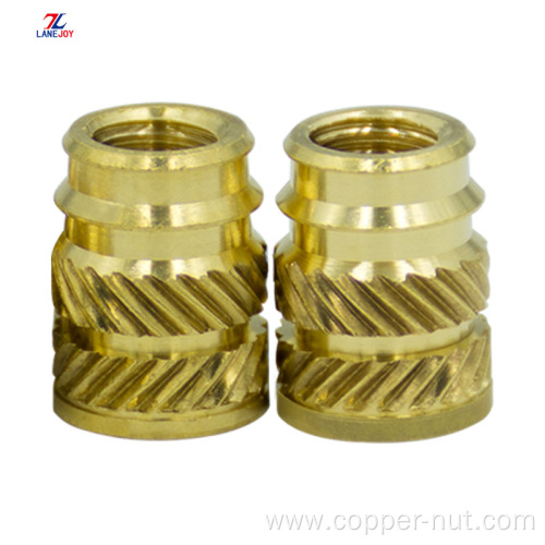 Fastener M4-M20knurled threaded insert brass nut